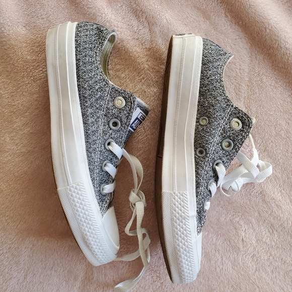 converse flyknit low white